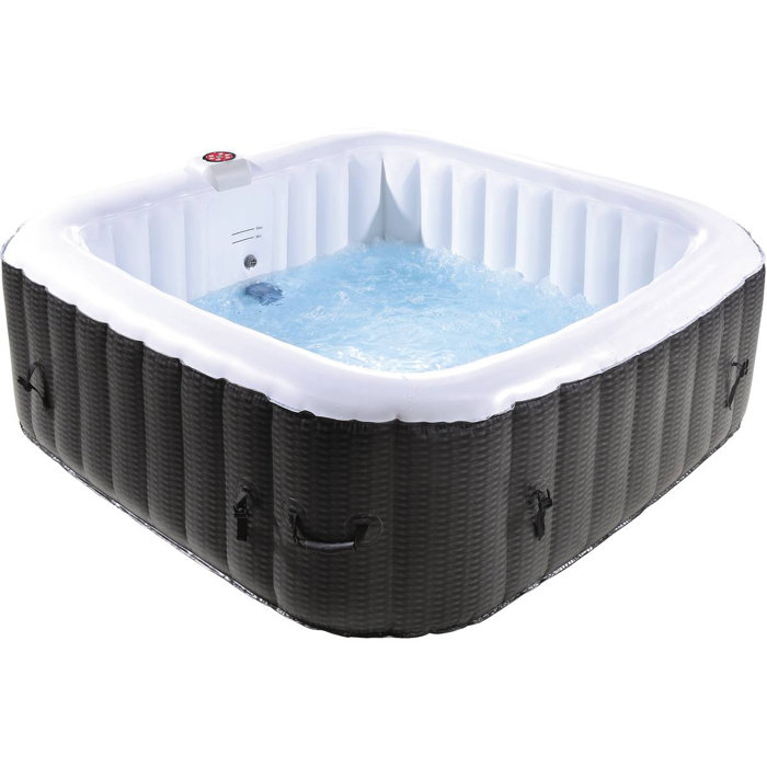 Freeport Park 6 Person 130 Jet Vinyl Square Plug And Play Hot Tub